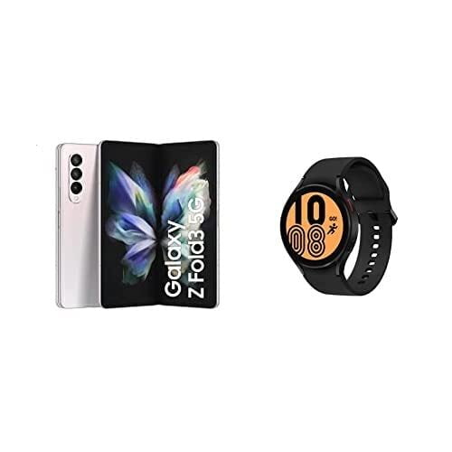 Samsung Galaxy Z Fold3 5G (Phantom Silver, 12GB RAM, 256GB Storage) + Galaxy Watch4 Bluetooth Samsung Galaxy Z Fold3 5G (Phantom Silver, 12GB RAM, 256GB Storage) + Galaxy Watch4 Bluetooth